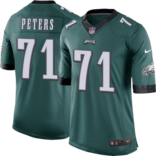 Men's Limited Jason Peters Nike Jersey Midnight Green Home - #71 NFL Philadelphia Eagles